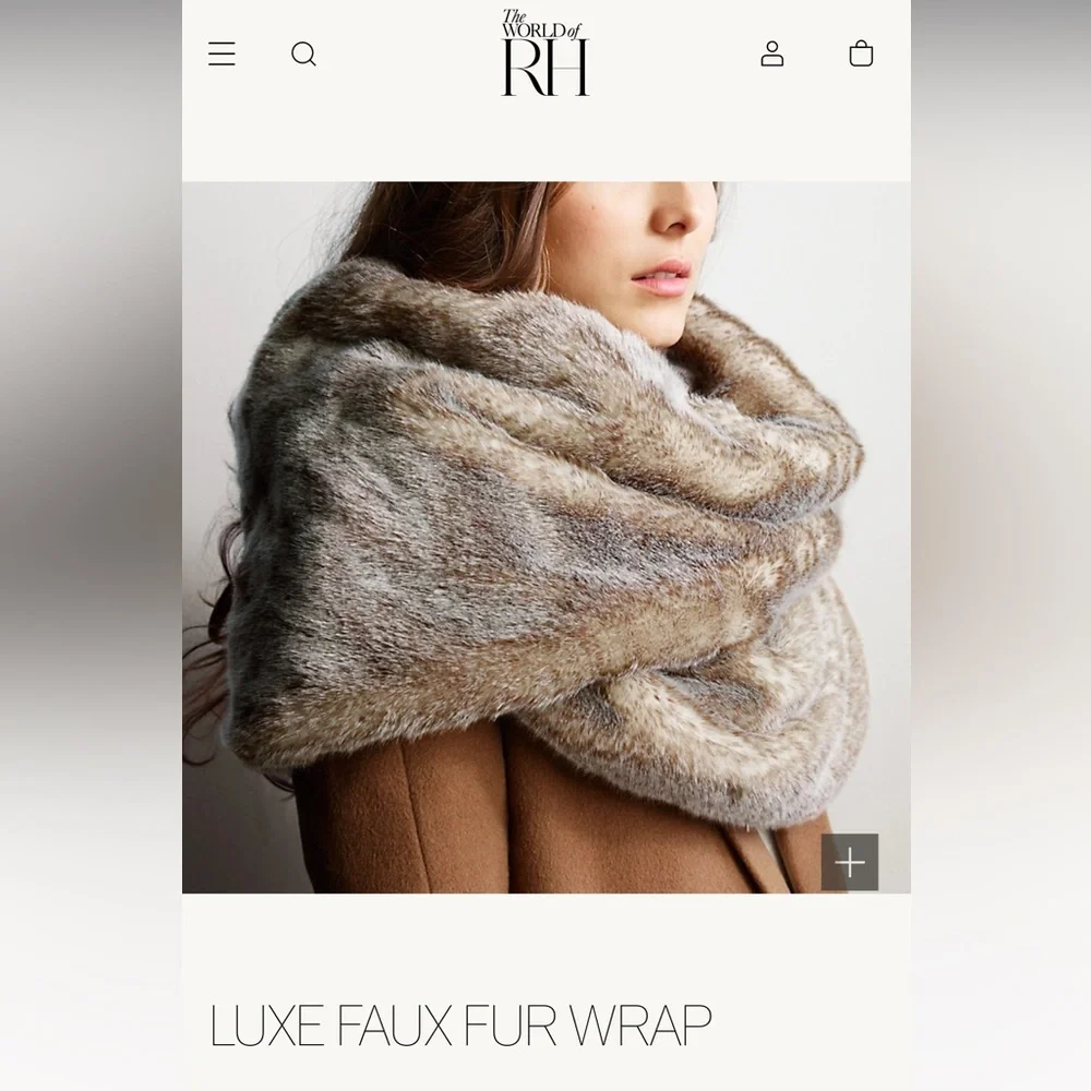 COPY - Restoration Hardware Luxury Faux Fur Shrug